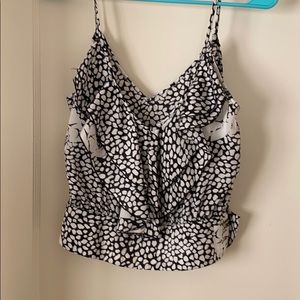 Cute black and white crop top